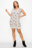 Star Print Hoody Dress