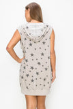 Star Print Hoody Dress