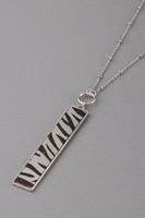 Animal Print Bar Necklace