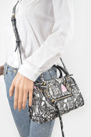 Graffiti Handle Purse In Black