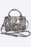 Graffiti Handle Purse In Black