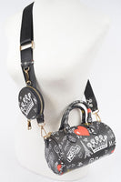 Graffiti Black Tube Purse