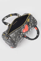 Graffiti Black Tube Purse