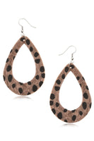 Animal Printed Teardrop Earrings