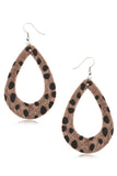 Animal Printed Teardrop Earrings