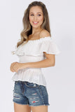 Off Shoulder Smocked Top