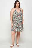 Paisley Halter Dress Plus