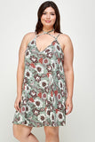 Paisley Halter Dress Plus