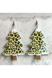 Animal Print Christmas Earrings