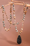 Natural Stone with Druzy
