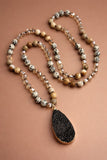 Natural Stone with Druzy