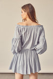 Sage Blue Romper Dress