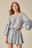Sage Blue Romper Dress