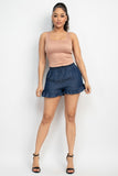 Ruffle Denim Shorts