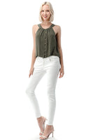 Loose Linen  Button Down Top