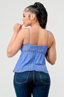 Chiffon Dust Blue Top