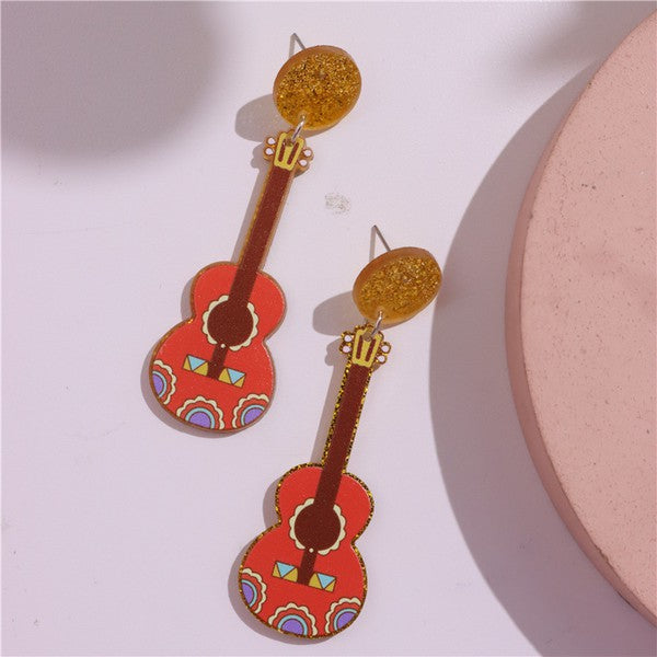 Guitar Acrylic Earrings