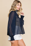 Smocked Navy Top