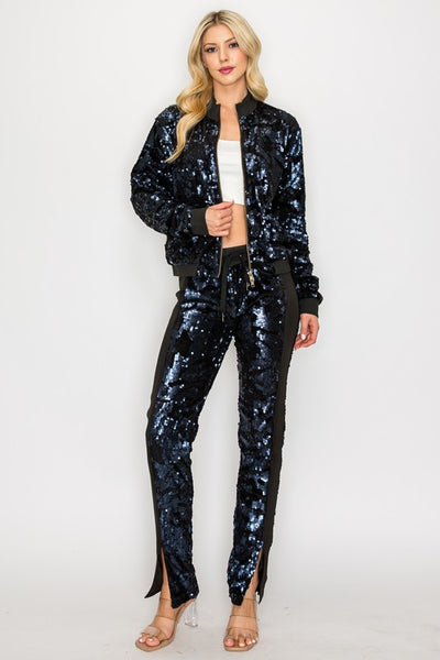 Navy Sequin Set