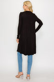 Black Ribbed Cardigan