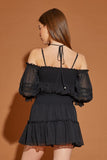 Sheer Midnight Off Shoulder Top Only