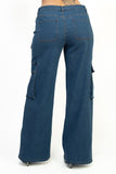 Mid-Rise Denim Pants
