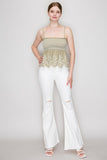 Eyelet Embroidered Top