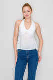 Lace Peplum Halter