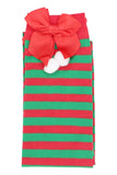 Green and Red Striped Trouser Socks