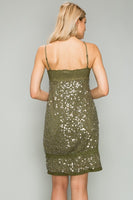 Olive Sequin Dress