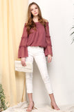 Swiss Dot Off Shoulder Top