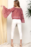 Swiss Dot Off Shoulder Top