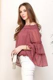 Swiss Dot Off Shoulder Top