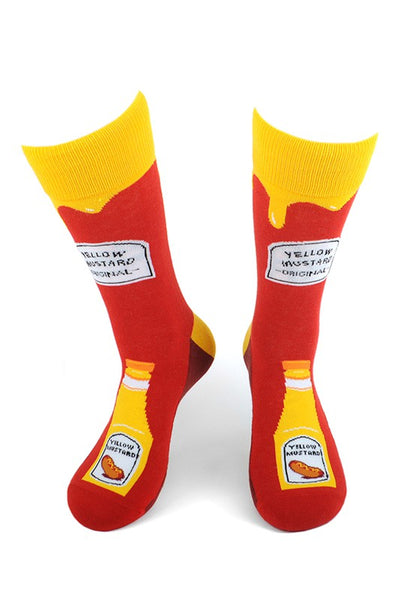Yellow Mustard Novelty Socks