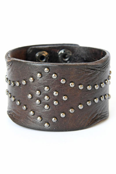 Genuine Leather Snap Bracelet