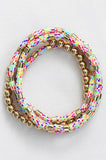 Multicolor Disc Beaded Bracelets