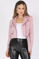 Mid-Rise Crop Jacket In Pink