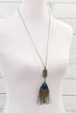 Peacock Feathered Necklace
