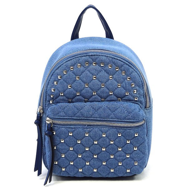 Quilted Denim Backpack
