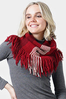 Red Knitted Tube Scarf