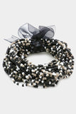 Black-Color Seed Bead Bracelet