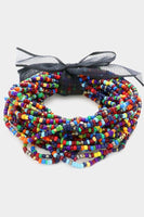 Multi-Color Seed Bead Bracelet