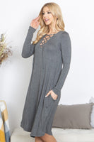 Criss Cross Neckline Dress