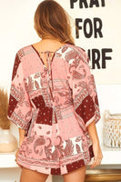 Paisley Print Romper