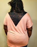 Mauve Lace Back Top