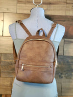 Light Brown Backpack Tote Bag