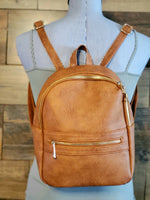 Tan Backpack Tote Bag