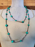 Turquoise Beaded Long Necklace