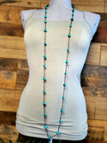 Turquoise Beaded Long Necklace