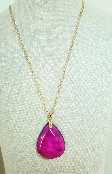 Fuchsia Stone Necklace